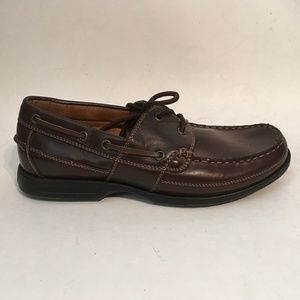 Like New Nunn Bush Mens Leather Lace Up Boat Shoe